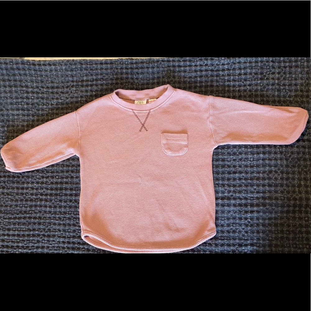 Zara Waffle Knit Tunic, Pink, 12-18mo